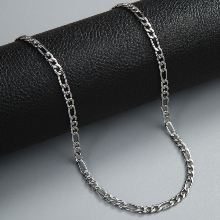 Collier chaîne Figaro couleur argent 925