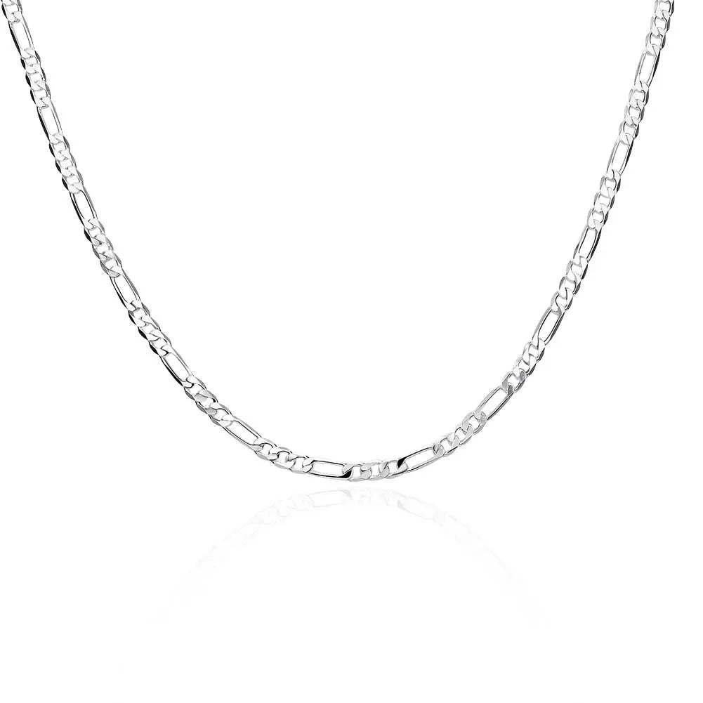 Collier chaîne Figaro couleur argent 925