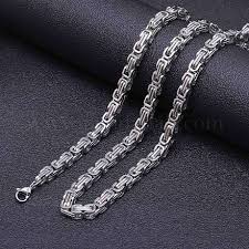 4mm Punk Male Gold Silver Color Stainless Steel Byzantine Box Link Chain Necklace for Women Men Vintage Fashion Jewelry Gifts